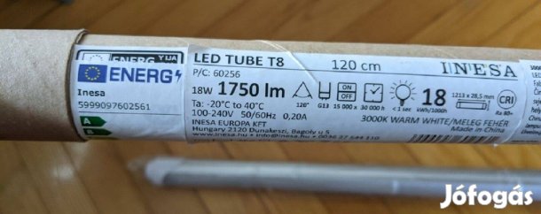 LED fénycső 18W G13 foglalat