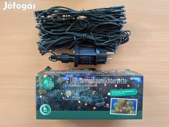 LED fényfüzér borostyán