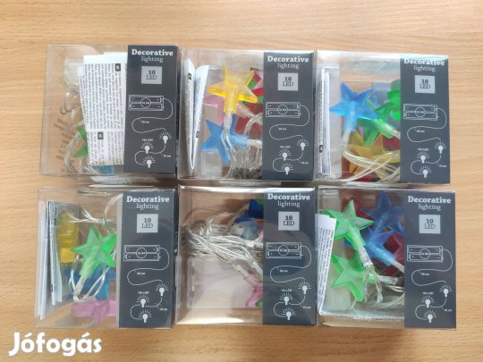 LED fényfüzér elemes világítás többféle
