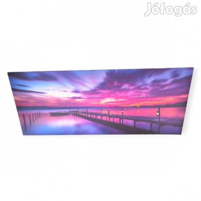 LED naplemente világító fali kép tájjal, 100x40x1,5 cm