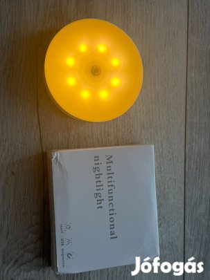 LED pir mozgásérzékelős akkus lámpa polcvilágítás éjjeli fény éjszakai