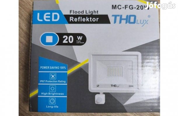 LED reflektor Új 20W fehér, mozgásérzékelő smd 6500K