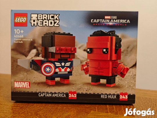 LEGO 40668 Captain America & Red Hulk (Brickheadz) Új, bontatlan