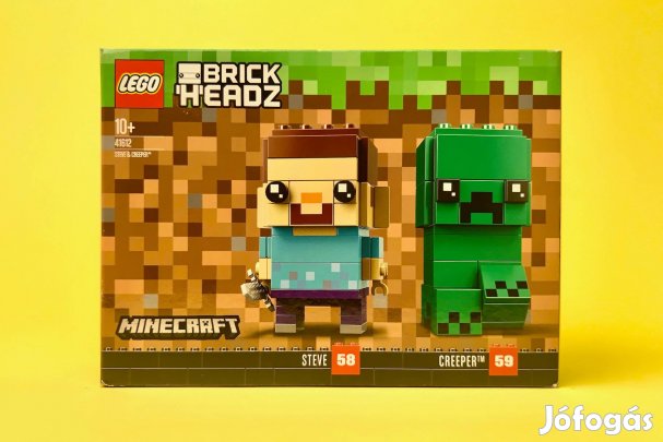 LEGO Brickheadz 41612 Steve & Creeper, Új, Bontatlan