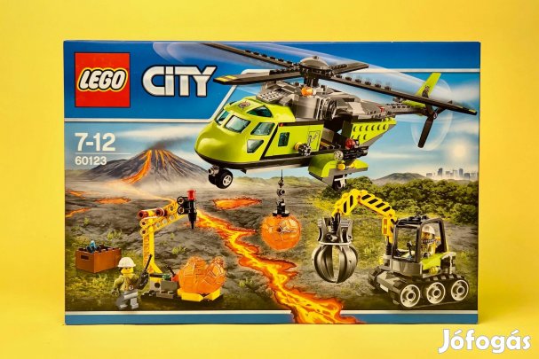 LEGO City 60123 Volcano Supply Helicopter, Új, Bontatlan