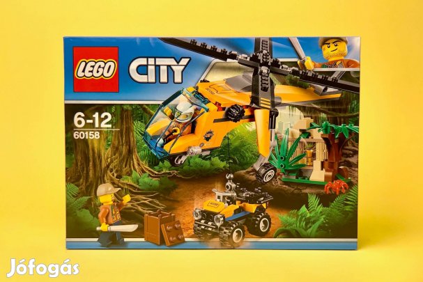 LEGO City 60158 Jungle Cargo Helicopter, Új, Bontatlan