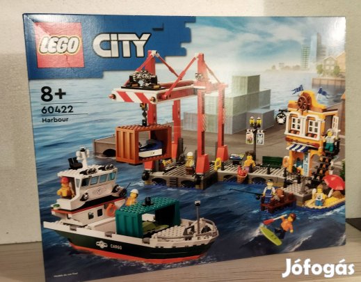 LEGO City 60422 - Tengerparti kikötő teherszállító hajóval (Új)