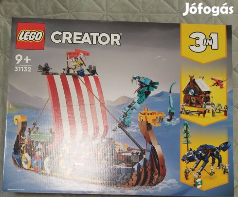 LEGO Creator 31132 Viking hajó és a Midgard kígyó új!