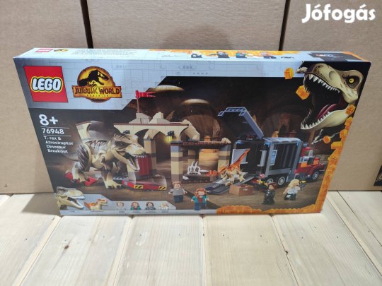 LEGO Jurassic World 76948 T. rex & Atrociraptor új, bontatlan utánvét