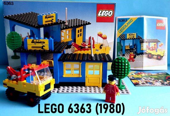 LEGO Legoland 6363 Auto Service Station 1980, gyűjtői, doboz. útmutató