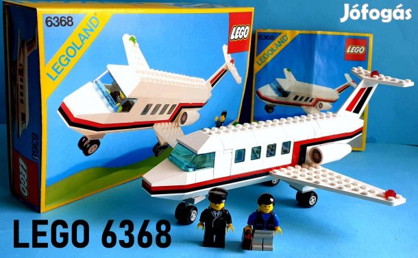 LEGO Legoland Classic Town 6368 Jet Airliner (1985), doboz, útmutató
