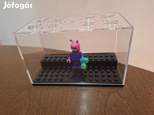 LEGO minifigura vitrin minifigurák tárolására rakásolható L méretben