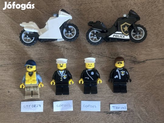 LEGO rendőrségi minifigura csomag + 2 db motor