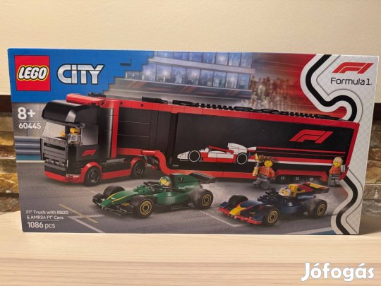 LEGO új bontatlan City F1 kamion, RB20 és AMR24 60445