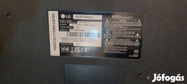 LG43ur73003 uhd smart tv(javitásra szorul)