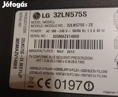 LG 32LN575S LED tv panelek,háttér,kijelző elkelt! EAX64797003(1.2)