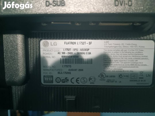 LG Flatron L1752T monitor