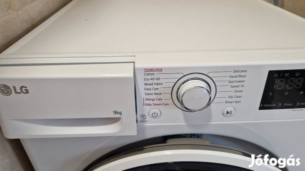 LG elöltőltős gőzmosógép 9KG