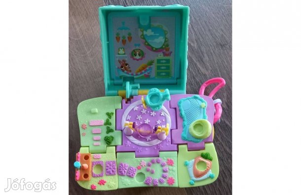 LPS Little Pet Shop játék utazáshoz 3 mini figurával játszótér