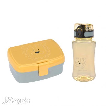 LÄSSIG uzsonnás szett ivópalackkal-Friends Lion OUTLET termék