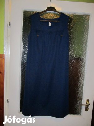 L/XL-es sötétkék szövet kismamaruha