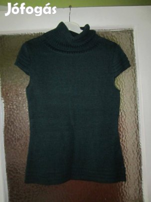 L-es barna kötött garbós mellény