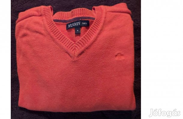 L-es méretű V nyakú férfi pulóver Murrey márkájú