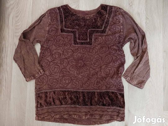 L-es szekrénylakó indiai hímzett bársony díszítésű felső