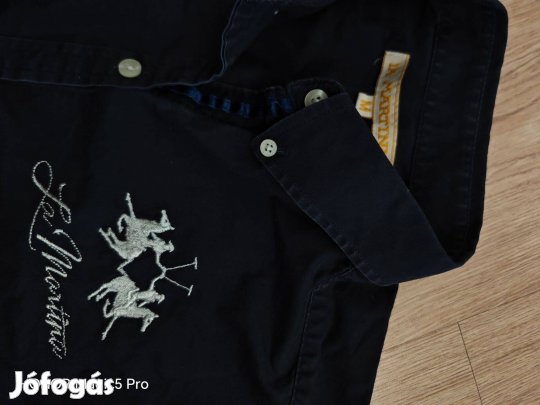 La Martina sötétkék pamut női ing M