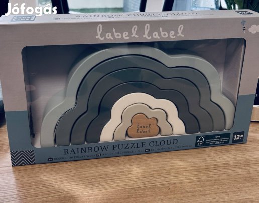 Label-Label- fa montessori szivárvány építő-kék felhős