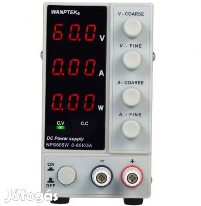 Labortáp DC 0-60Volt-ig 0-5 Amperig Állítható  (6078)