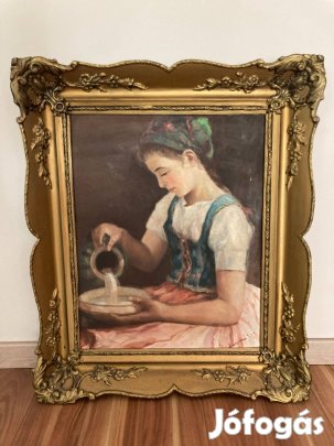 Lackó Gyula (1901-1983): Lány korsóval