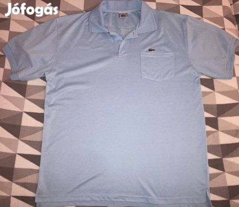Lacoste L-XL világoskék zsebes piké ffi galléros pólóing