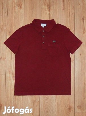Lacoste bordó galléros póló (M-es)