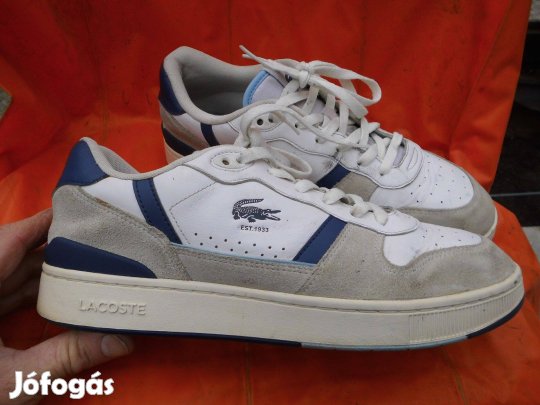 Lacoste fehér-kék bőr 44.5-es férfi utcai cipő eladó,