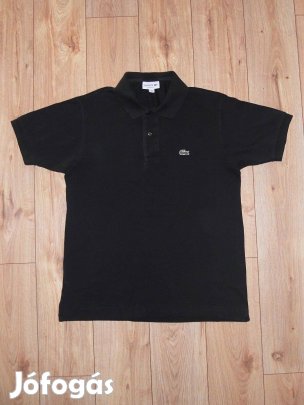 Lacoste fekete galléros póló (M-es)