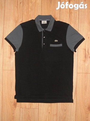 Lacoste fekete galléros póló (M-es)