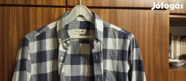 Lacoste kék kockás férfi ing