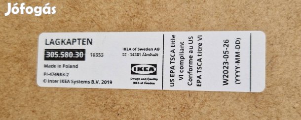 Lagkapten 120x60 asztallap + 4 db Adils asztalláb