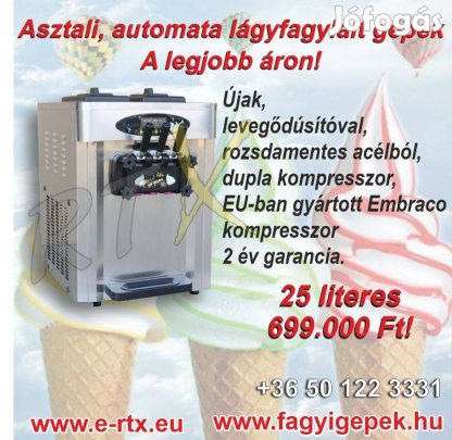 Lágyfagylaltgép, fagylaltgép, fagyigép, két kompresszoros