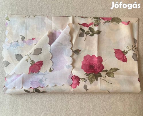 Lakástextil - terítő, virágos 18x156