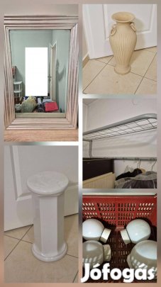 Lakberendezési tárgyak (váza, virágállvány, fogas, tükör, stb.)