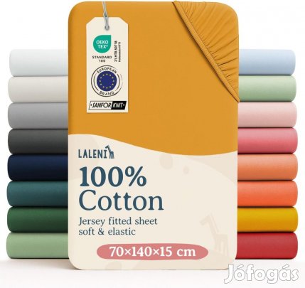 Laleni sárga 70x140cm-es gumis lepedő, OUTLET termék