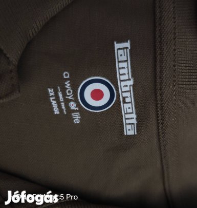 Lambretta Uj állapotú khaki pamut férfi póló XXL