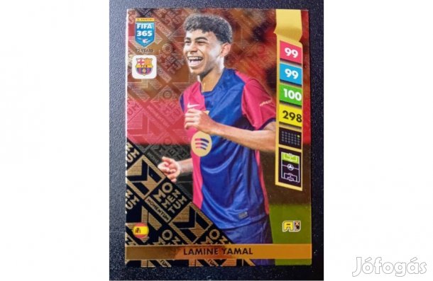 Lamine Yamal Barcelona Momentum focis kártya Panini FIFA 365: 2025