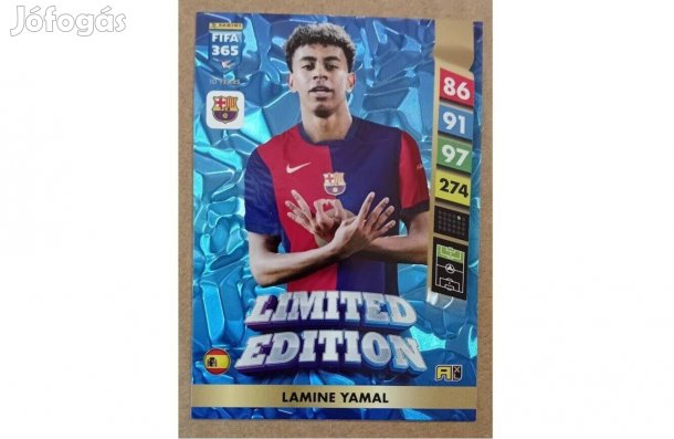 Lamine Yamal Barcelona XXL Limited focis kártya Panini FIFA 2025