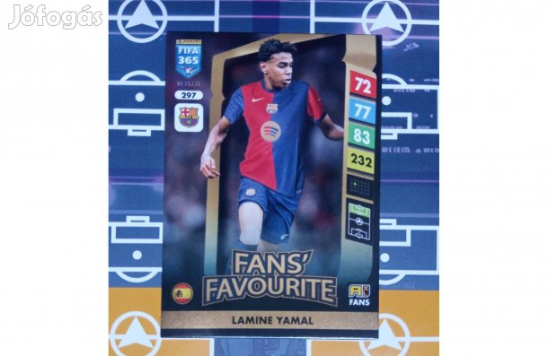 Lamine Yamal (Barcelona) Panini Fifa 365 2025 Fans focis kártya