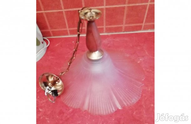 Lámpa függő - rózsaszín, arany