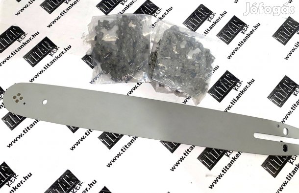 Láncfűrész láncvezető 2 lánccal szett 64 szemes 1,5mm 0,325 40cm