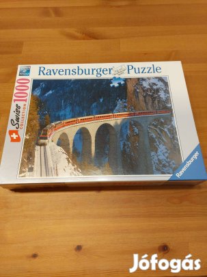 Landwasser viadukt 1000 db-os kirakó puzzle Svájc Swiss Collection